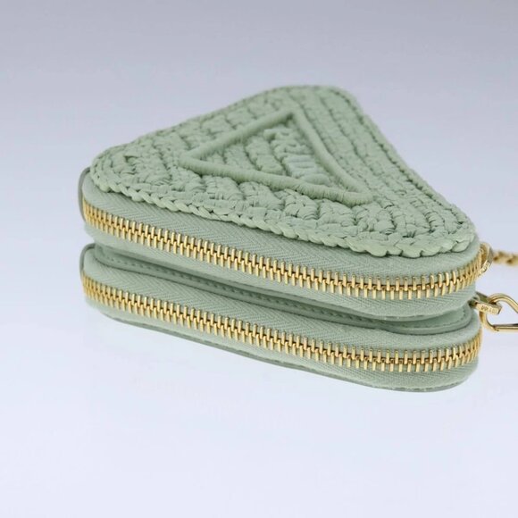 PRADA Chain Hand Bag Leather Green Auth 106436AV - Picture 5 of 15